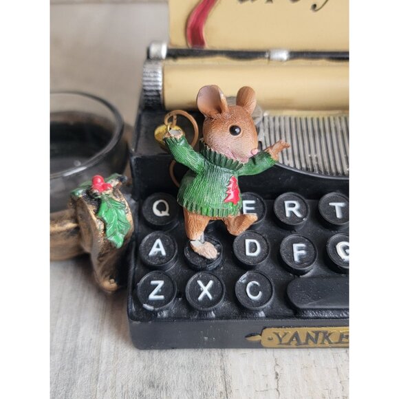 Yankee Candle Mouse AS IS typewriter Xmas tea light - Picture 13 of 14